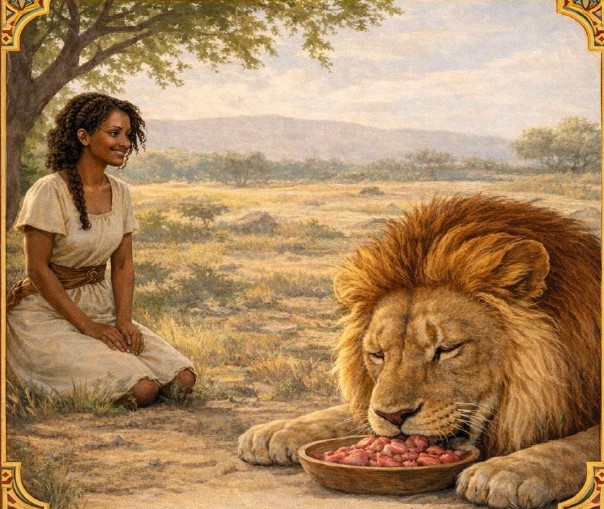 La mujer y el león